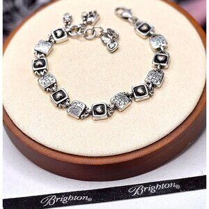 Brighton Love Reigns Bracelet Silver-plated W Black Enamel